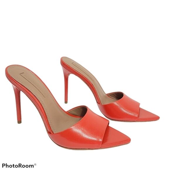 BCBGMAXAZRIA Dana Rodi Tomato Stiletto Heels, SIZE 6 - Picture 1 of 12